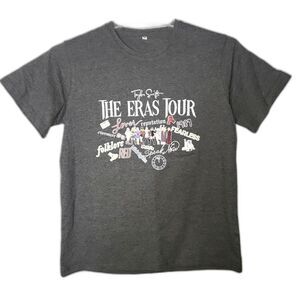 TAYLOR SWIFT The Eras Tour Gray T Shirt Size Medium